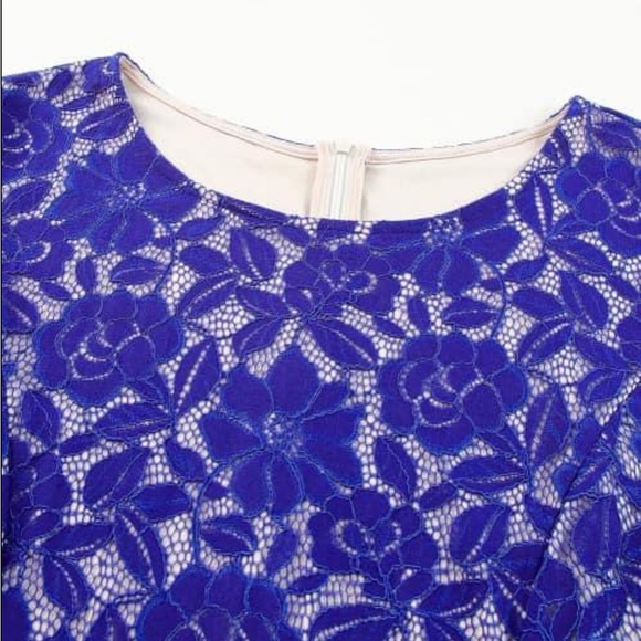 💜SOLD OUT💜1X-3X| ZEN -VIVA LA VIDA ROYAL LACE SHIFT DRESS| NEW - Picture 3 of 13